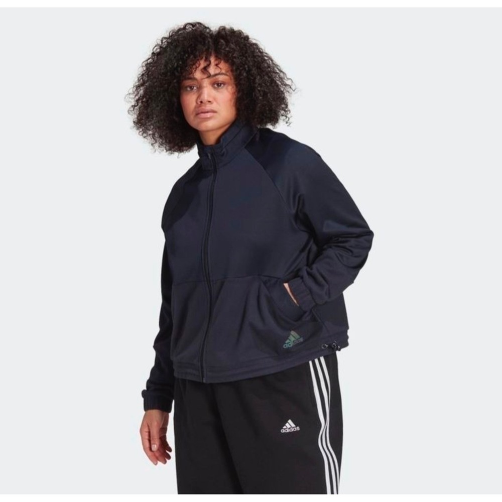 New Adidas Zoe Saldana Women's Full Zip Training Jacket Athletic Warm Up Small